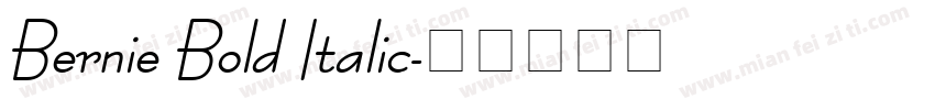 Bernie Bold Italic字体转换